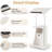 Costway 2 Pcs Mobile Podium Stand Office Laptop Cart With Storage Adjustable Height White