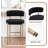 Gold Boucle Bar Stools Set Of 2, 26" Modern Counter Stools With Backs, Upholstered Barstools For Kitchen Island, Bar, Cafe-2059528831
