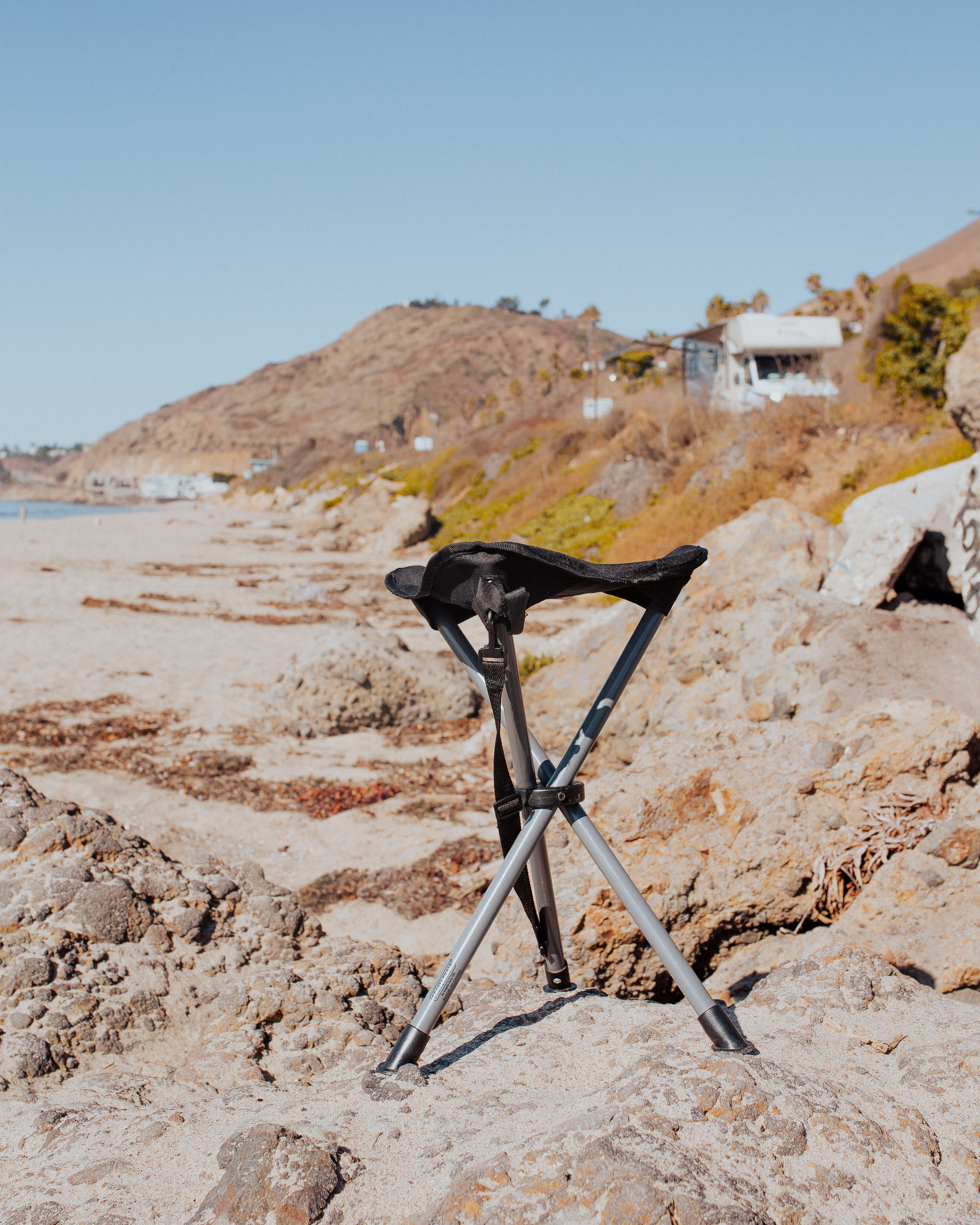 Black [6 PCS FOLDABLE STOOL SET] Portable Outdoor Camping Fishing Seat  w/Handle