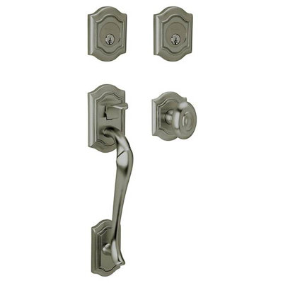Bethpage Handleset with Double Cylinder Deadbolt and Door Knob and Rosette