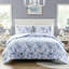 Literie à rayures florales pour lit simple / simple TG, microfibre, attaches intérieures, housse de couette lavable en microfibre pour TG-119384056