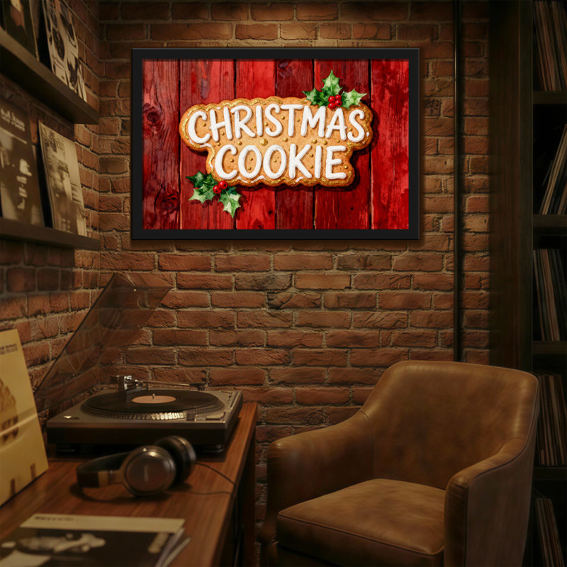 Plaque de Noël avec houx