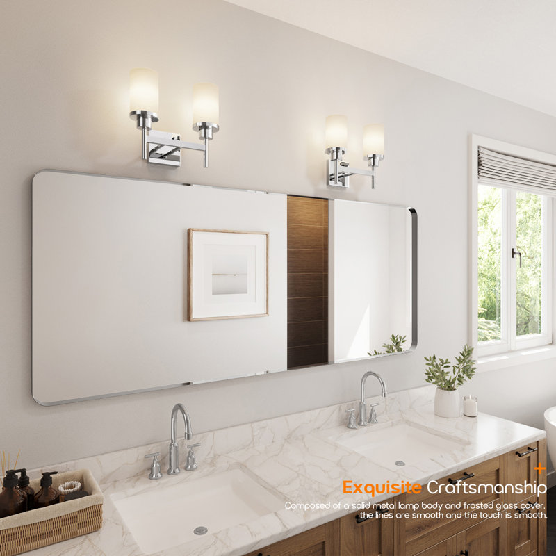 Torbett 2-light bathroom fixture, Chrome poli