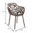 Rabia Patio Armchair – Floral Cutout Aluminum Stackable Dining Chair, UV Protected, Rust-Resistant, Indoor & Outdoor Use, Fully Assembled-590251884-622546957