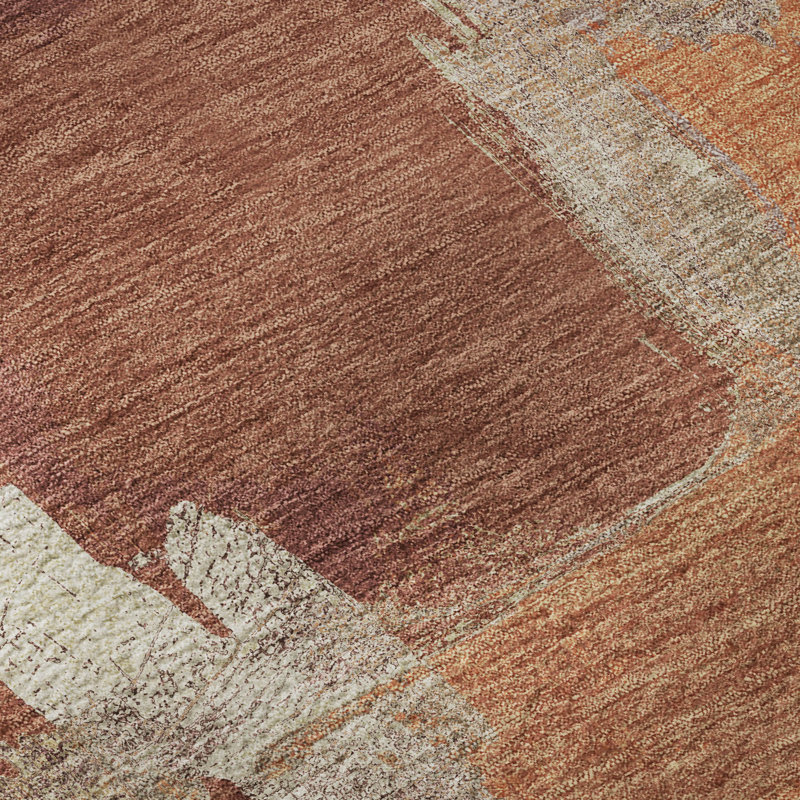 Tapis abstrait lavable à la machine de qualité supérieure Elize AMF1332, Rectangle 9 pi x 12 pi