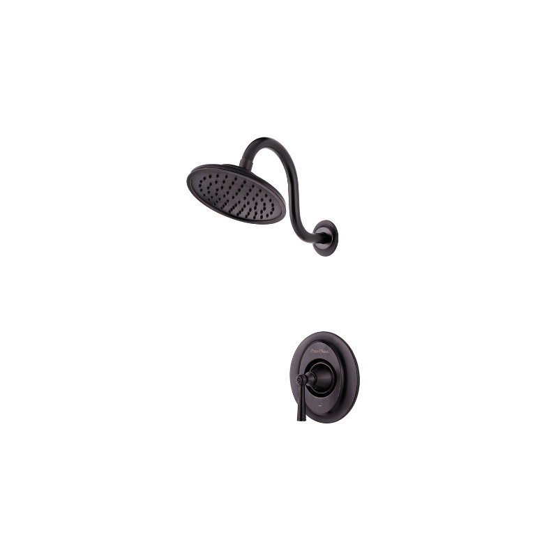 Robinet de douche avec poignée levier Saxton, Bronze toscan