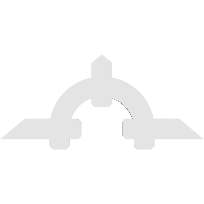 Support de pignon en PVC de qualité architecturale Ericson, H 25 po x l 60 po (pas: 10/12), P 2 po x F 6 po