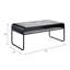 Table basse en béton gris et noir - Style polyvalent pour un cadre de salon stable en métal et un plateau en bois de qualité
