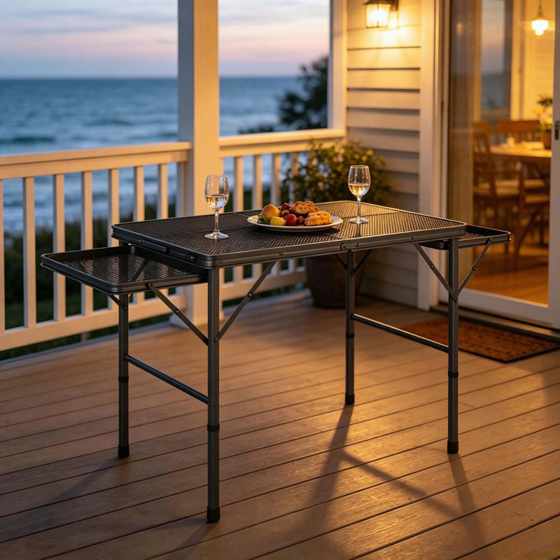 Foldable Picnic Table with Adjustable Height