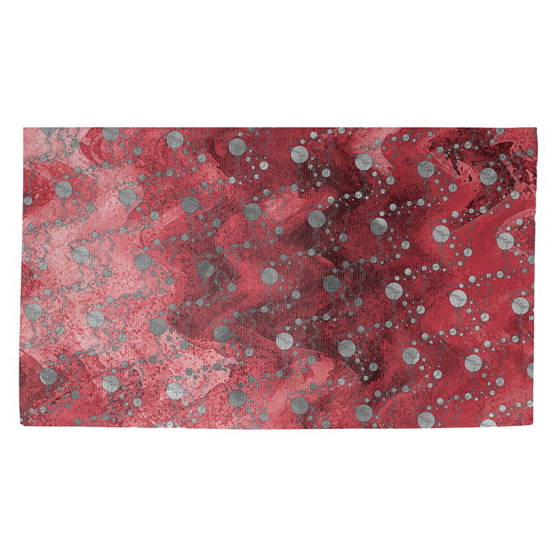 Tapis rouge à motif de planètes et d'étoiles Avicia, Rectangle 2 pi 2 po x 3 pi 4 po