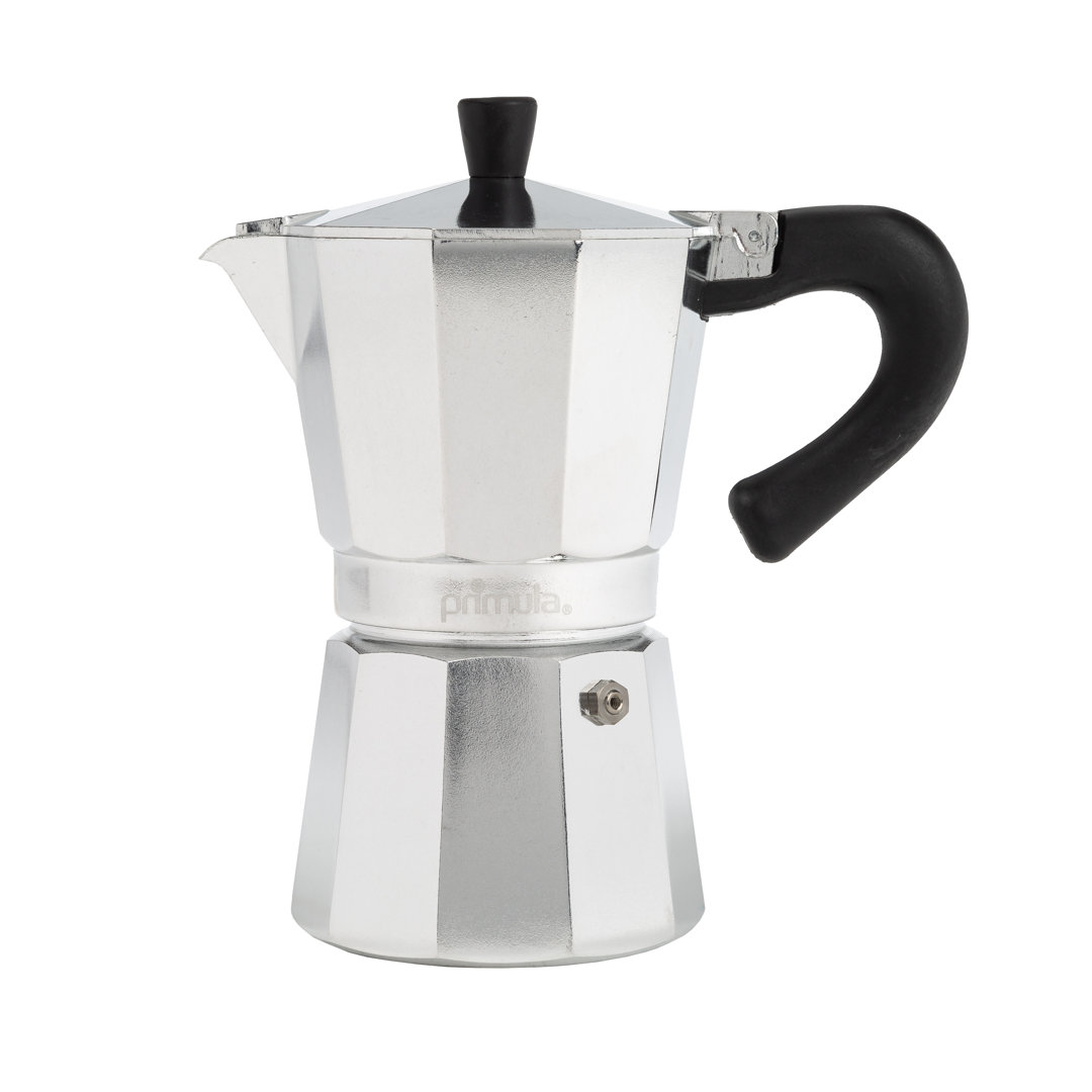 Primula's Classic Aluminum Moka Pot Stovetop Espresso Maker, 6-cup, Chrome Primula 