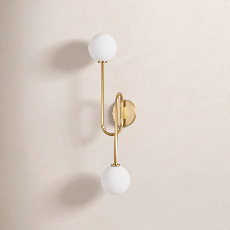 Zelpha Armed Sconce, Aged Brass