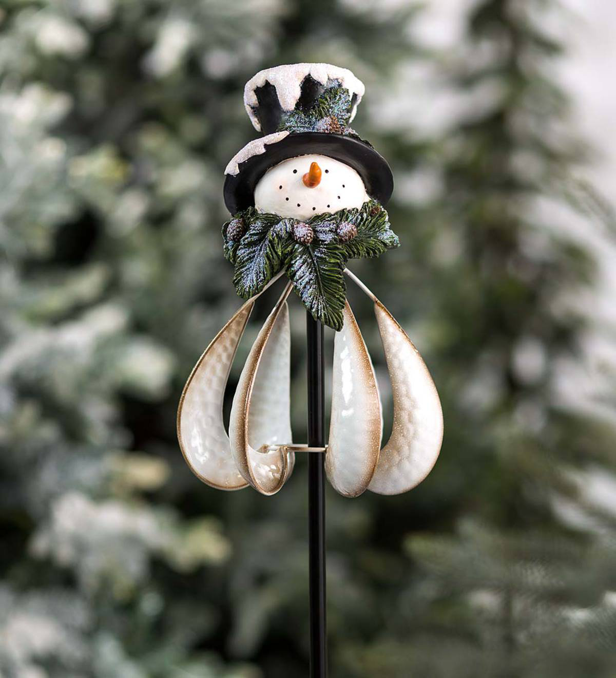 Plow & Hearth Christmas Snowman Garden Spinner & Reviews | Wayfair
