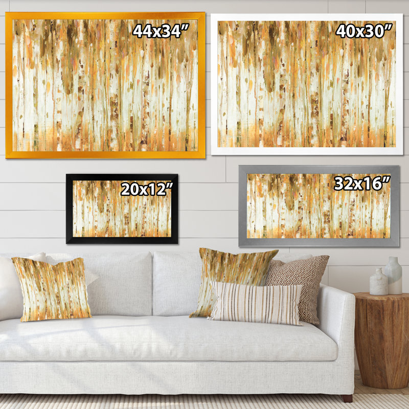 «The Forest I Fall Crop», reproduction d'art sur toile, Cadre noir, H 36 po x l 46 po x P 1,5 po