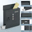 Steel Wall Mounted Post box with Newspaper Compartment-138594506
