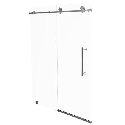 57"-60" W x 76" H Sliding Frameless Shower Door with 3/8-in (8mm) Tempered Glass Stainless Steel Hardware