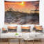 Tapisserie «Seascape Sunrise and Roaring Ocean Waves»-28509442