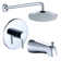 Rainfall Pressure-Balanced Tub and Shower Faucet with Rough-in Valve