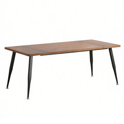 Table de salle à manger rectangulaire moderne industrielle, table polyvalente facile à assembler pour la cuisine, la salle à manger, le salon et le café