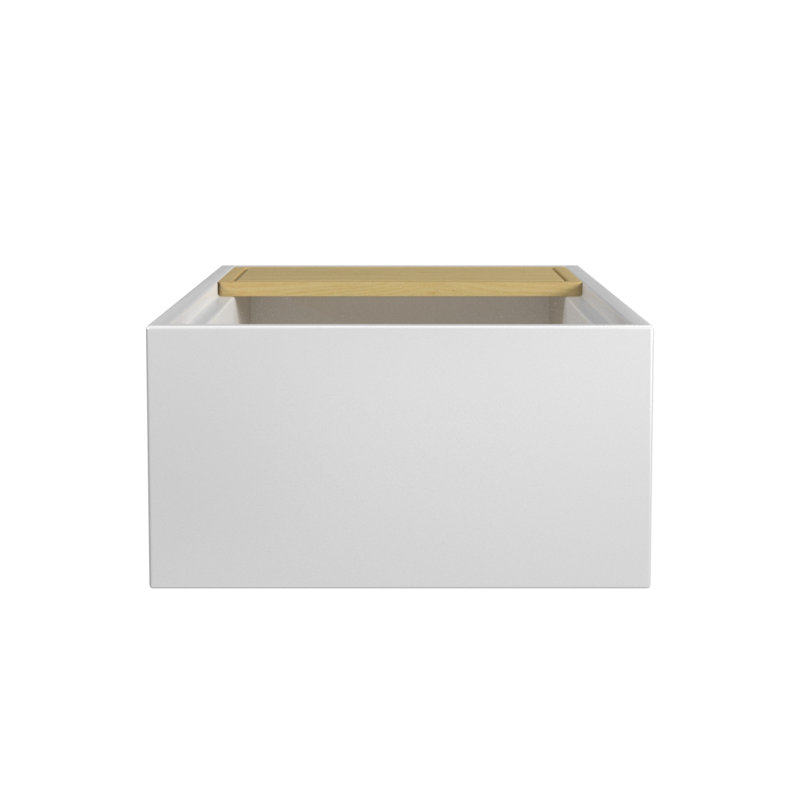 DUCASSE FIRECLAY KITCHEN WORKSTATION, 36",, Polished White