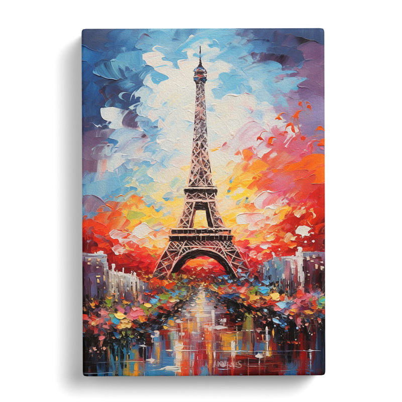 Eiffel Tower Action Painting No.3 - Print, 76cm H x 50cm W x 3cm D