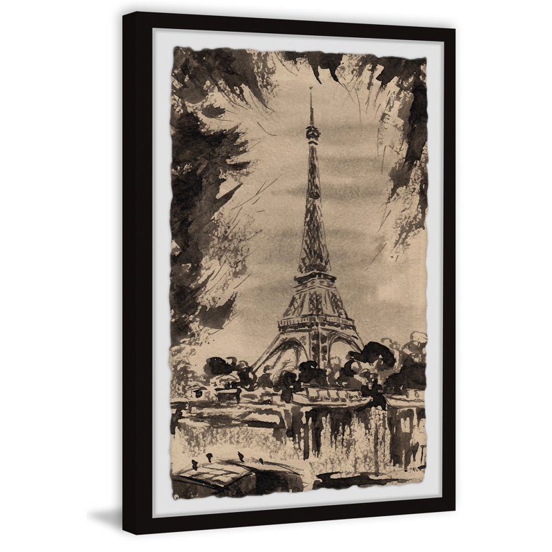 «A View of Eiffel Tower», reproduction encadrée, H 45 po x l 30 po