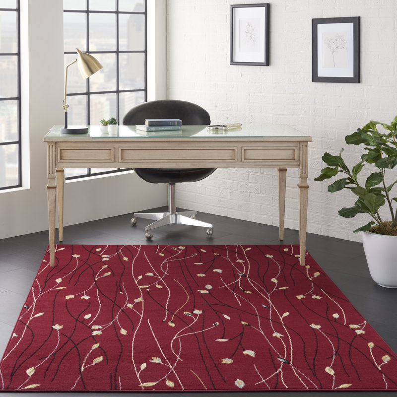 Yesima Floral Indoor Rug, Rectangle 6' x 9'