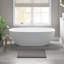 Tapis pour salle de bain luxueux en coton et gris anthracite