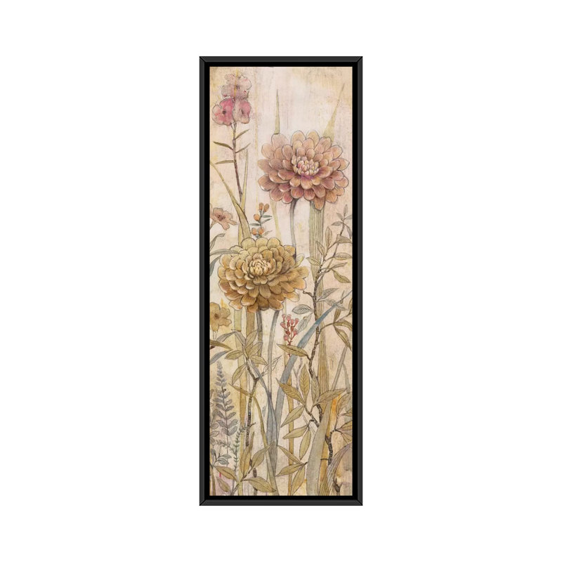 Tim O'Toole Floral Chinoiserie I - Impression sur toile tendue, H 36 po x l 12 po x P 1,5 po, Toile tendue