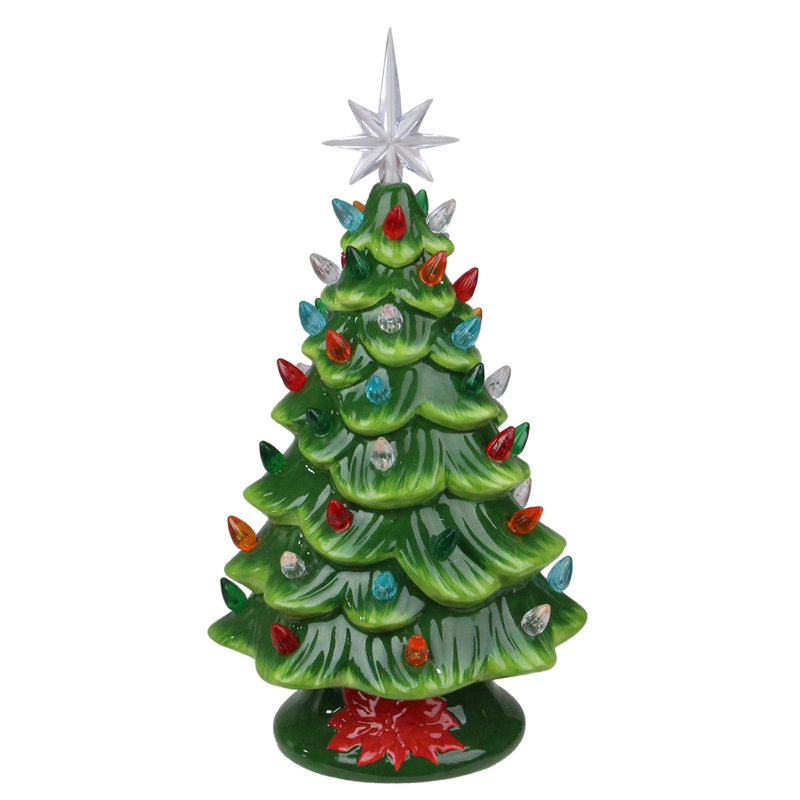 Arbre de Noël rétro éclairé à DEL 13 "avec dessus étoilé