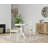 Classic White 30-Inch Round Pedestal Table with Space-Saving Design-90108565-90108566
