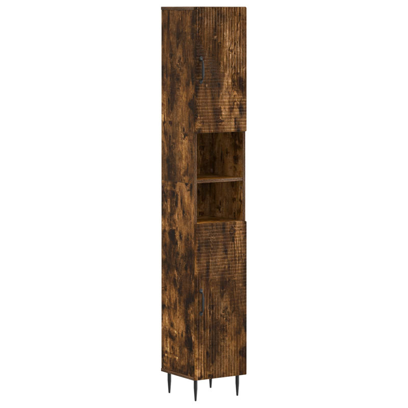 Linen Cabinet, Smoked Oak
