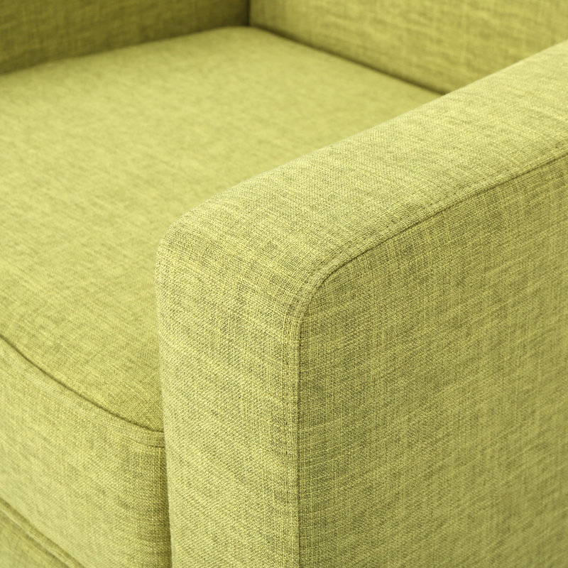 Élégante chaise d'appoint moderne, tissu vert, idéale pour la maison