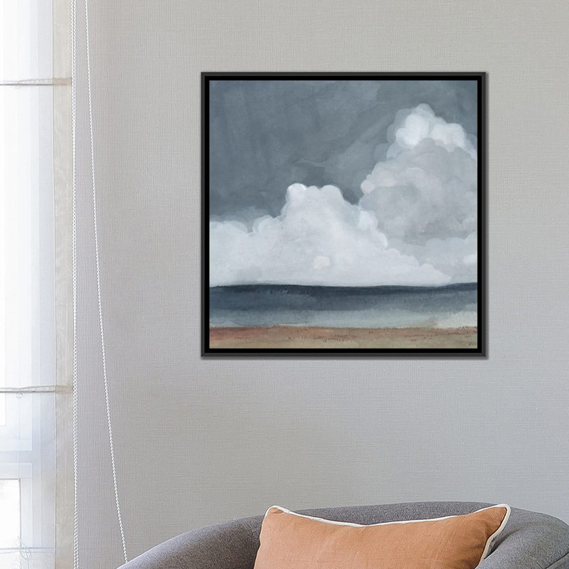 « cloud landscape i », impression sur toile, H 18 po x l 18 po x P 1,5 po, Toile avec cadre noir