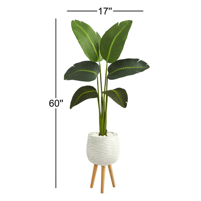 Banane artificielle 60 po en pot
