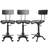 Set Of 3,industrial Vintage Cast Iron Adjustable Stool With Backrest – Rusted Iron Finish-61349880