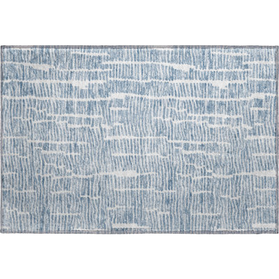 Premium Machine Washable Prisco Blue Rug