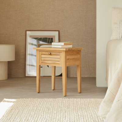 Suzette 45cm W Solid Wood Bedside Table