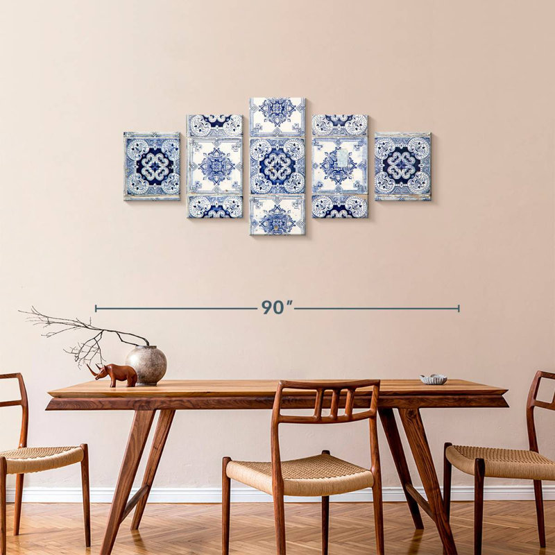 Azulejo Tiles In Lisbon, 34" H x 74" W