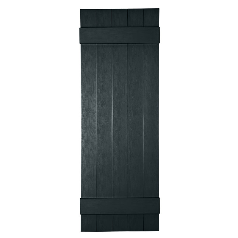 Persiennes personnalisées à 5 planches fermées, 41", Bleu lunaire