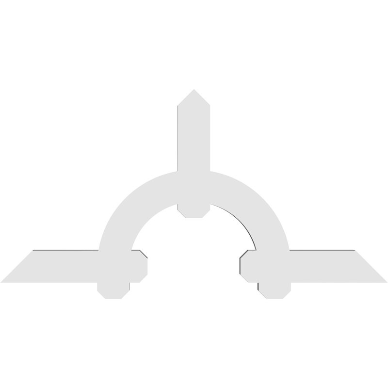 Support de pignon en PVC de qualité architecturale Ericson, H 24 po x l 48 po (pas: 12/12), P 2 po x F 4 po