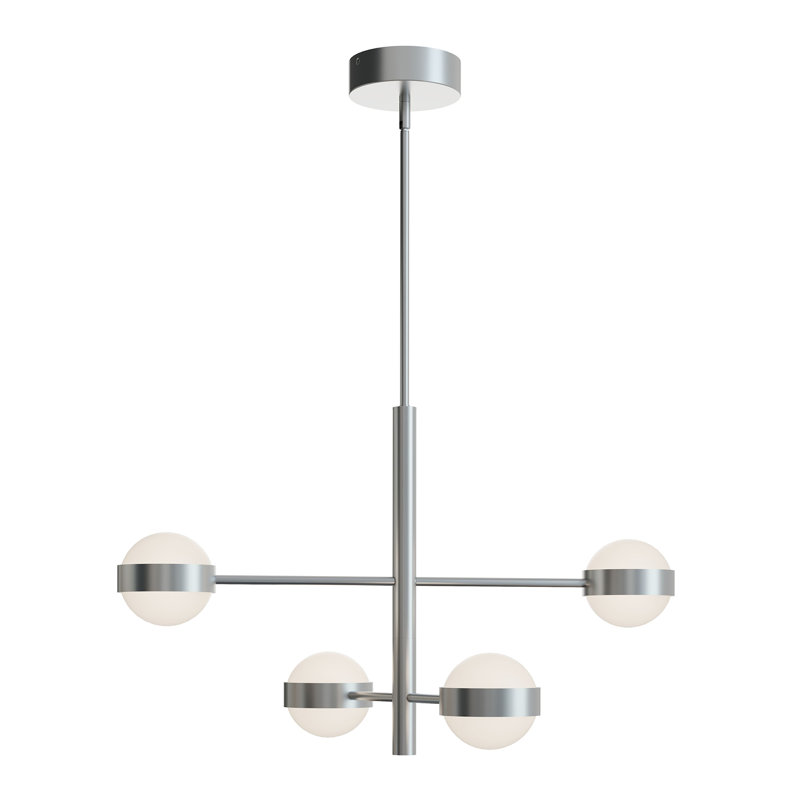 Luminaire suspendu à 4 lumières Verona, Nickel satiné