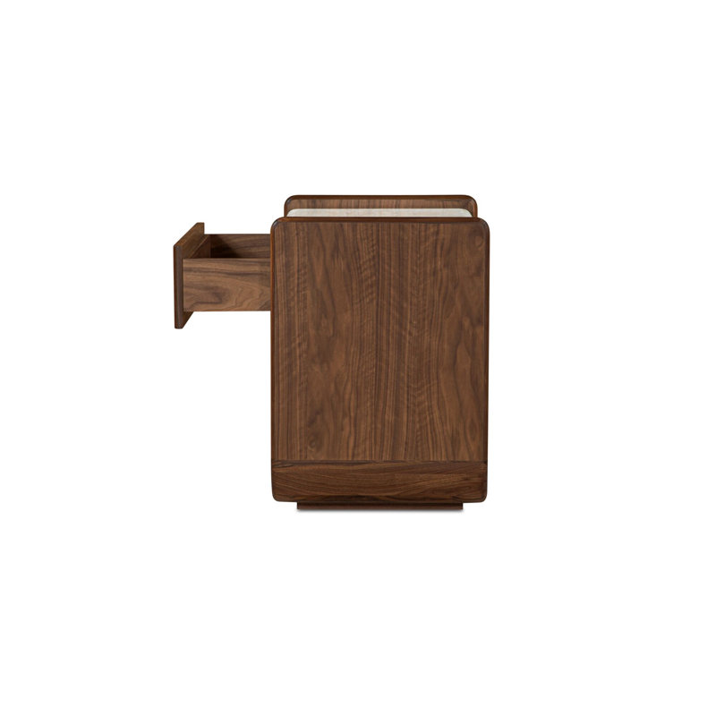 Enns Nightstand Natural, Dark Brown