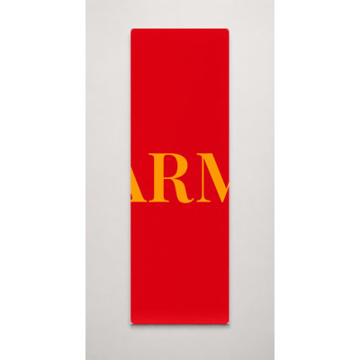 Drapeau du monde arménien, monogramme de luxe diamant — Bleu, rouge, orange — Grande toile murale
