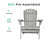 Outdoor Adirondack Chair Set Weather Resistant Solid Cedar Wood Foldable Patio Chair (Set of 2)-939147813