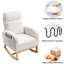 Chaise berçante avec mouvement doux, revêtement, fauteuil pratique avec accoudoirs élégants, mousse haute,