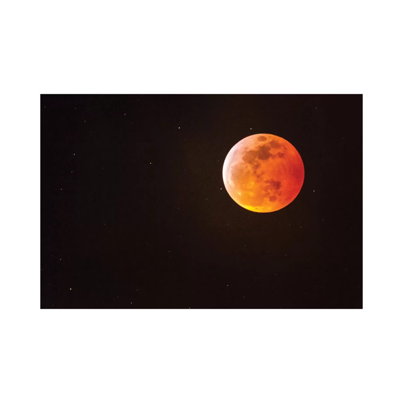 Usa, California, San Luis Obispo County. Full Blood Moon Lunar Eclipse. by Jaynes Gallery - Wrapped Canvas Print