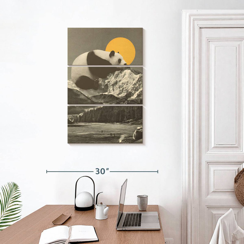 Brampt Panda's Nap On Mountains, 32" H x 20" W