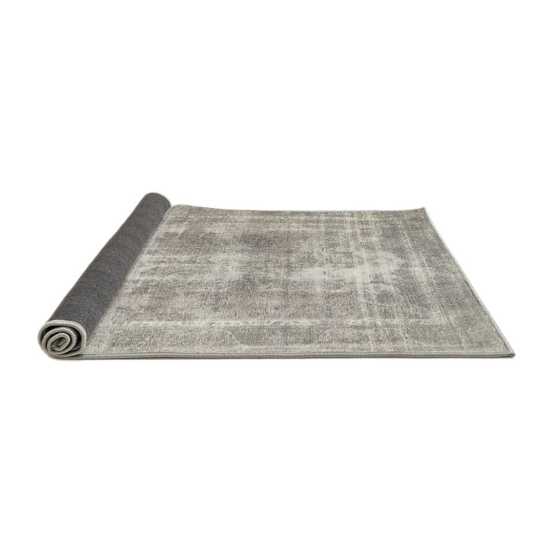 Tapis traditionnel beige / gris, Rond 6 pi