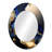 Somesh Abstract Marble Geode Blue I - Liquid Ink Unique Wall Mirror Decor, Blue Large Mirror, Printed Metal Art-594240568-594240564